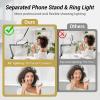 imageTONOR Overhead Ring Light Kit 10quot Ringlight with Heayy Duty Boom Arm and Phone Holder Adjustable Angle Suitable for Video Recording Live Stream Drawing Makeup Nail10 fr Tisch