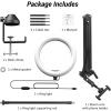 imageTONOR Overhead Ring Light Kit 10quot Ringlight with Heayy Duty Boom Arm and Phone Holder Adjustable Angle Suitable for Video Recording Live Stream Drawing Makeup Nail10 fr Tisch