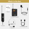 imageTONOR UHF Wireless Microphone System with Dual Headset MicrophonesLavalier Lapel Mics Bodypack Transmitters Mini Rechargeable Receiver 2x15 Channels 200ft Range for Recording Speech PA SpeakerBodypack Mic