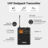 imageTONOR UHF Wireless Microphone System with Dual Headset MicrophonesLavalier Lapel Mics Bodypack Transmitters Mini Rechargeable Receiver 2x15 Channels 200ft Range for Recording Speech PA Speaker2 Bodypack Mics