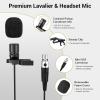 imageTONOR UHF Wireless Microphones System with HeadsetLavalier Lapel Mics Bodypack Transmitter Receiver 215 Channels 200ft Range for Live Singing Karaoke Church Party DJ PA Speaker Mixer Recording2 Bodypack Mic