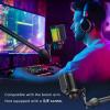 imageTONOR USB Gaming Microphone for PC Cardioid Condenser Mic with Adjustable RGB Modes ampamp Brightness Quick Mute Gain Control for Streaming Podcasting Recording PS45 Desktop Mic TC310Black