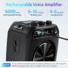 imageTONOR Voice Amplifier 50W 6000mAh Rechargeable Bluetooth Personal PA System with Wireless Headset Mic ampamp Waistband Portable Megaphone Speaker for Classroom Training Teaching Speech Tour Guide K13