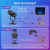 imageTONOR Wireless Microphone Compatible with Xbox Cordless RGB Gaming Mic with 15H Battery Life Low Noise Monitoring Gain Control One Tap Mute Fast Charging Compatible with Capture Card TCX3 Flow
