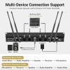 imageTONOR Wireless Microphone System 12Channel UHF Cordless Mic 8 Handheld Metal Dyanmic Mic with Receiver 295ft Range 8x12 UHF Frequencies Mic Mute Ideal for Church Singing Karaoke Rehearse TW880Silver  Red
