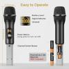 imageTONOR Wireless Microphone System 12Channel UHF Cordless Mic 8 Handheld Metal Dyanmic Mic with Receiver 295ft Range 8x12 UHF Frequencies Mic Mute Ideal for Church Singing Karaoke Rehearse TW880Black  Black