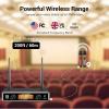 imageTONOR Wireless Microphone System 12Channel UHF Cordless Mic 8 Handheld Metal Dyanmic Mic with Receiver 295ft Range 8x12 UHF Frequencies Mic Mute Ideal for Church Singing Karaoke Rehearse TW880Silver