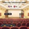 imageTONOR Wireless Microphone System 12Channel UHF Cordless Mic 8 Handheld Metal Dyanmic Mic with Receiver 295ft Range 8x12 UHF Frequencies Mic Mute Ideal for Church Singing Karaoke Rehearse TW880Silver  Red
