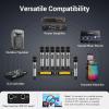 imageTONOR Wireless Microphone System 12Channel UHF Cordless Mic 8 Handheld Metal Dyanmic Mic with Receiver 295ft Range 8x12 UHF Frequencies Mic Mute Ideal for Church Singing Karaoke Rehearse TW880Silver