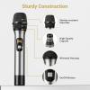 imageTONOR Wireless Microphone System 12Channel UHF Cordless Mic 8 Handheld Metal Dyanmic Mic with Receiver 295ft Range 8x12 UHF Frequencies Mic Mute Ideal for Church Singing Karaoke Rehearse TW880Silver