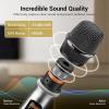 imageTONOR Wireless Microphone System 12Channel UHF Cordless Mic 8 Handheld Metal Dyanmic Mic with Receiver 295ft Range 8x12 UHF Frequencies Mic Mute Ideal for Church Singing Karaoke Rehearse TW880Silver