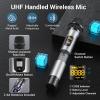 imageTONOR Wireless Microphone System 12Channel UHF Cordless Mic 8 Handheld Metal Dyanmic Mic with Receiver 295ft Range 8x12 UHF Frequencies Mic Mute Ideal for Church Singing Karaoke Rehearse TW880Silver