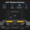 imageTONOR Wireless Microphone System 12Channel UHF Cordless Mic 8 Handheld Metal Dyanmic Mic with Receiver 295ft Range 8x12 UHF Frequencies Mic Mute Ideal for Church Singing Karaoke Rehearse TW880Silver