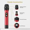 imageTONOR Wireless Microphone System 12Channel UHF Cordless Mic 8 Handheld Metal Dyanmic Mic with Receiver 295ft Range 8x12 UHF Frequencies Mic Mute Ideal for Church Singing Karaoke Rehearse TW880Black  Red