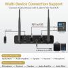 imageTONOR Wireless Microphone Systems Dual UHF Cordless Karaoke Microphone Set Handheld Dynamic Mic Microfono for Singing with Receiver for Karaoke DJ Party Church Wedding Speech PA TW350 Red