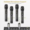 imageTONOR Wireless Microphones UHF Dual Cordless Metal Dynamic Mic System with Rechargeable Receiver for Karaoke Singing Wedding DJ Party Speech Church Class Use 200ft TW630 SilverBlackBlack