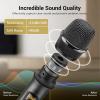 imageTONOR Wireless Microphones UHF Dual Cordless Metal Dynamic Mic System with Rechargeable Receiver for Karaoke Singing Wedding DJ Party Speech Church Class Use 200ft TW630 SilverBlackRed