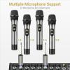 imageTONOR Wireless Microphones UHF Dual Cordless Metal Dynamic Mic System with Rechargeable Receiver for Karaoke Singing Wedding DJ Party Speech Church Class Use 200ft TW630 SilverSilver