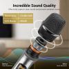 imageTONOR Wireless Microphones UHF Dual Cordless Metal Dynamic Mic System with Rechargeable Receiver for Karaoke Singing Wedding DJ Party Speech Church Class Use 200ft TW630 SilverSilver