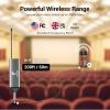 imageTONOR Wireless Microphones UHF Dual Cordless Metal Dynamic Mic System with Rechargeable Receiver for Karaoke Singing Wedding DJ Party Speech Church Class Use 200ft TW630 SilverSilverRed