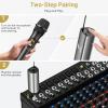 imageTONOR Wireless Microphones UHF Dual Cordless Metal Dynamic Mic System with Rechargeable Receiver for Karaoke Singing Wedding DJ Party Speech Church Class Use 200ft TW630 SilverBlackRed
