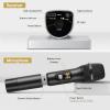 imageTONOR Wireless Microphones UHF Dual Cordless Metal Dynamic Mic System with Rechargeable Receiver for Karaoke Singing Wedding DJ Party Speech Church Class Use 200ft TW630 SilverBlackRed