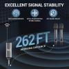 imageTONOR Wireless Microphones UHF Rechargeable Cordless Karaoke Mics 2x20 Channel Dynamic Microfonos Inalambricos Professional for Singing Church Wedding with Adjustable Volume Quick Mute 262ft TW520