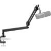 imageTONOR Microphone Boom Arm Low Profile Mic Arm Fully Adjustable Mic Stand with Desk Mount ClampScrew Adapter Cable Management for Streaming Gaming Podcast Studio Recording Home Office T40LP BlackBlack
