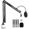 imageTONOR Microphone Stand Extension Arm Studio Suspension Scissor Boom Arm with Pop Filter 38quot to 58quot Adapter Excellent Compatibility Mic Clip Upgraded Heavy Duty Clamp T30185185