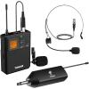 imageTONOR UHF Wireless Microphone System with Dual Headset MicrophonesLavalier Lapel Mics Bodypack Transmitters Mini Rechargeable Receiver 2x15 Channels 200ft Range for Recording Speech PA SpeakerBodypack Mic