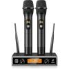 imageTONOR Wireless Microphone System 12Channel UHF Cordless Mic 8 Handheld Metal Dyanmic Mic with Receiver 295ft Range 8x12 UHF Frequencies Mic Mute Ideal for Church Singing Karaoke Rehearse TW880Black  Black