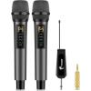 imageTONOR Wireless Microphones with TrebleBassEcho Dual Dynamic Handheld Singing Mic with Receiver for Wedding Karaoke Machine PA System Speaker Amp Mixer 30 UHF Adjustable Frequencies 200ft TW525