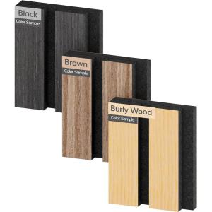 imageTONOR 4Pack Bilayer Acoustic Panels Large Selfadhesive 472  236  072 Adhesive Wall Panel Large Soundproof Tiles for Echo Absorbtion Acoustical Barrier of Polyester Fiber GreyColor Sample