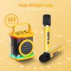 imageMini Karaoke Machine with 2 Wireless Microphones TONOR Portable Bluetooth Karaoke Speaker for Kids Adults with Microfono Mic and Colorful LED Lights Girls Boys Present Child Home Singing Party BeigeYellow