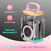 imageMini Karaoke Machine with 2 Wireless Microphones TONOR Portable Bluetooth Karaoke Speaker for Kids Adults with Microfono Mic and Colorful LED Lights Girls Boys Present Child Home Singing Party BeigePink