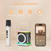 imageMini Karaoke Machine with 2 Wireless Microphones TONOR Portable Bluetooth Karaoke Speaker for Kids Adults with Microfono Mic and Colorful LED Lights Girls Boys Present Child Home Singing Party BeigeBeige