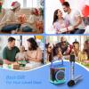 imageMini Karaoke Machine with 2 Wireless Microphones TONOR Portable Bluetooth Karaoke Speaker for Kids Adults with Microfono Mic and Colorful LED Lights Girls Boys Present Child Home Singing Party BeigeBlue