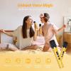 imageMini Karaoke Machine with 2 Wireless Microphones TONOR Portable Bluetooth Karaoke Speaker for Kids Adults with Microfono Mic and Colorful LED Lights Girls Boys Present Child Home Singing Party BeigeYellow