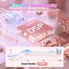 imageMini Karaoke Machine with 2 Wireless Microphones TONOR Portable Bluetooth Karaoke Speaker for Kids Adults with Microfono Mic and Colorful LED Lights Girls Boys Present Child Home Singing Party BeigePink