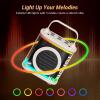 imageMini Karaoke Machine with 2 Wireless Microphones TONOR Portable Bluetooth Karaoke Speaker for Kids Adults with Microfono Mic and Colorful LED Lights Girls Boys Present Child Home Singing Party BeigeBeige