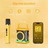 imageMini Karaoke Machine with 2 Wireless Microphones TONOR Portable Bluetooth Karaoke Speaker for Kids Adults with Microfono Mic and Colorful LED Lights Girls Boys Present Child Home Singing Party BeigeYellow