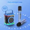 imageMini Karaoke Machine with 2 Wireless Microphones TONOR Portable Bluetooth Karaoke Speaker for Kids Adults with Microfono Mic and Colorful LED Lights Girls Boys Present Child Home Singing Party BeigeBlue