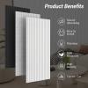 imageTONOR 4 Pack Large Acoustic Panels472quot X 236quot X 035quot Acoustical Wall Panel SelfAdhesive Sound Proof Panels Decorative Soundproof Wall Panels for Echo Absorption for Home Studio Office White