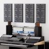 imageTONOR 4Pack Acoustic Wood Wall Panels 236  118  19 3D Selfadhesive Wall Panel Threelayer Soundproof Tiles for Echo Absorbtion Acoustical Barrier of Polyester Fiber wood Black WoodBlack Wood