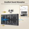 imageTONOR 4Pack Acoustic Wood Wall Panels 236  118  19 3D Selfadhesive Wall Panel Threelayer Soundproof Tiles for Echo Absorbtion Acoustical Barrier of Polyester Fiber wood Black WoodBlack Wood