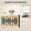 imageTONOR 4Pack Acoustic Wood Wall Panels 236  118  19 3D Selfadhesive Wall Panel Threelayer Soundproof Tiles for Echo Absorbtion Acoustical Barrier of Polyester Fiber wood Black WoodBurly Wood