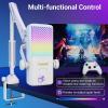 imageTONOR Gaming Mic Compatible with Xbox RGB Streaming Boom Mic with 30H Battery Life Low Noise Monitoring Gain Control One Tap Mute Fast Charging Compatible with Capture Card TCX3 WhiteWhite