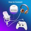imageTONOR Gaming Mic Compatible with Xbox RGB Streaming Boom Mic with 30H Battery Life Low Noise Monitoring Gain Control One Tap Mute Fast Charging Compatible with Capture Card TCX3 WhiteWhite