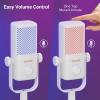 imageTONOR Gaming Mic Compatible with Xbox RGB Streaming Boom Mic with 30H Battery Life Low Noise Monitoring Gain Control One Tap Mute Fast Charging Compatible with Capture Card TCX3 WhiteWhite