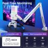 imageTONOR Gaming Mic Compatible with Xbox RGB Streaming Boom Mic with 30H Battery Life Low Noise Monitoring Gain Control One Tap Mute Fast Charging Compatible with Capture Card TCX3 WhiteWhite